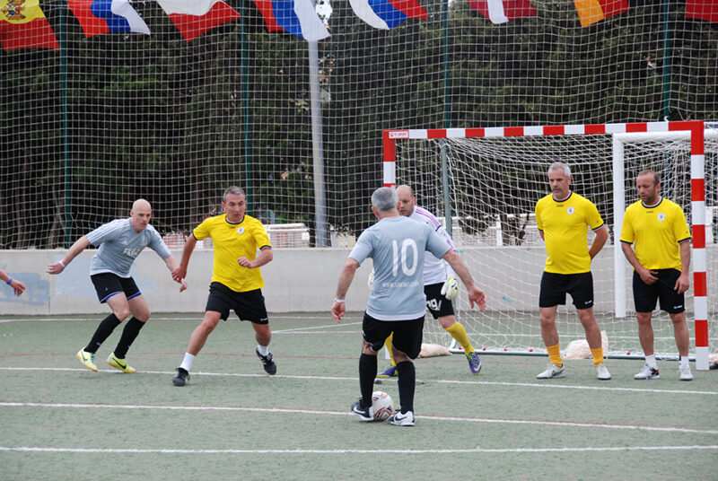 Walking football tournament Mallorca duel header